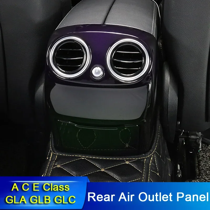 Car Rear Air Conditioner Vent Outlet Panel Cover Frame For Mercedes Benz A C E Class GLA GLB GLC W205 W213 X254 Auto Accessory