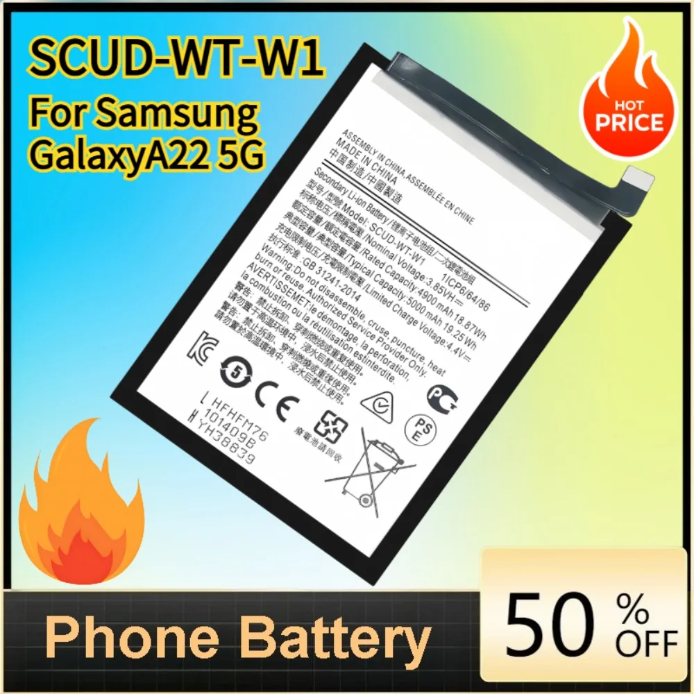 

SCUD-WT-W1 5000mAh Battery For Samsung Galaxy A22 5G SM-A226B F42 5G A14 5G SM-A146U A146B A146P A146W
