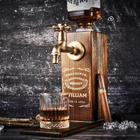 Wholesale Custom Logo Wooden Liquor Whiskey Ware Set Personalized Men's Whiskey Dispenser Anniversary Wedding Gift