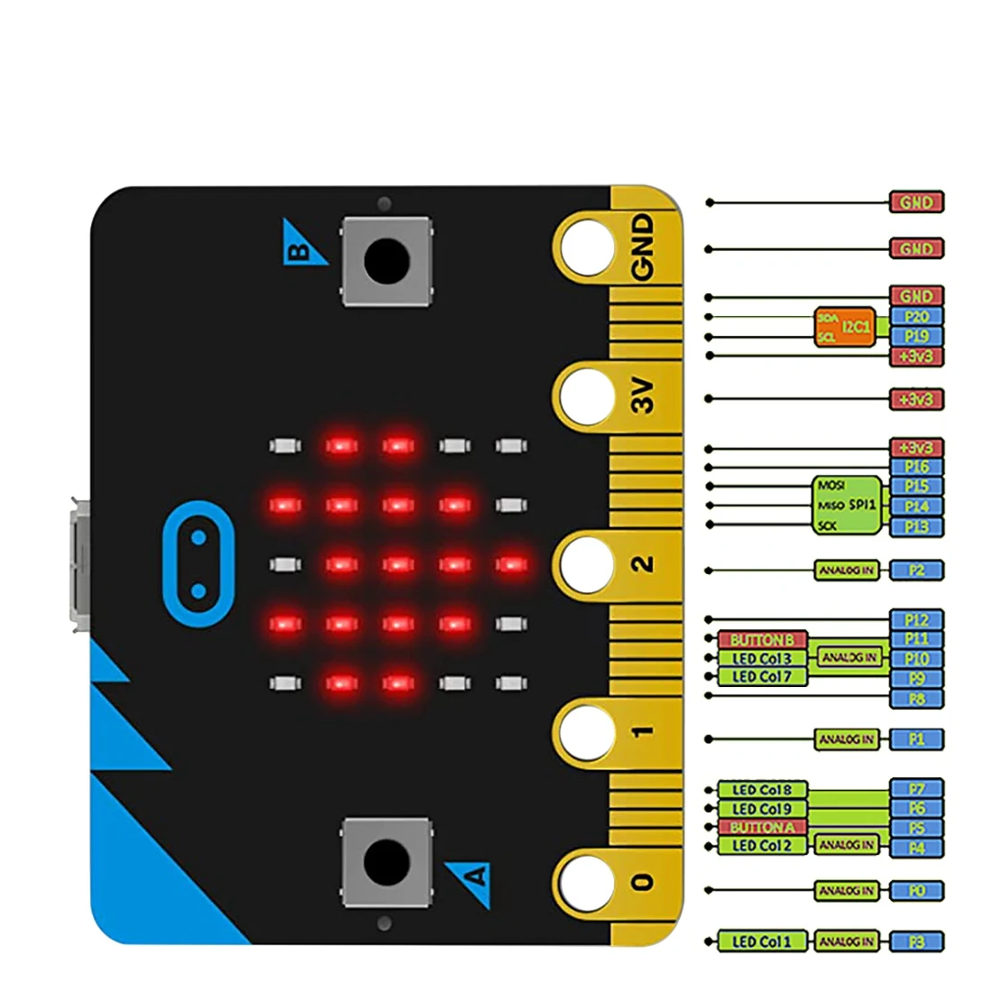 Delicate Texture-Micro:Bit V1.5 Development Board Micro:Bit Smart Car Kit/Qtruck/Python Education BBC Microbit Programmable Robo