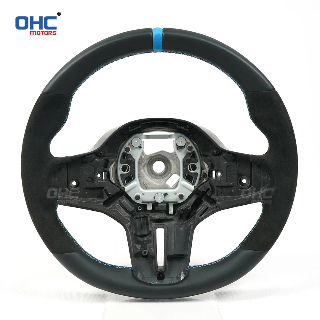 

OHC For BMW G20 Flat Leather Custom Steering Wheel Alcantara grips No Airbag