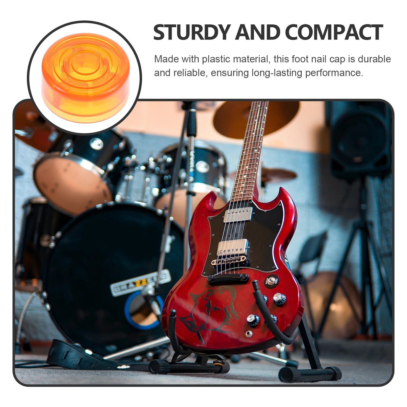 

10 Pcs Stepping on The Nail Cap Guitar Pedal Caps Musical Instrument Plastic Effect Footswitch Topper Knobs