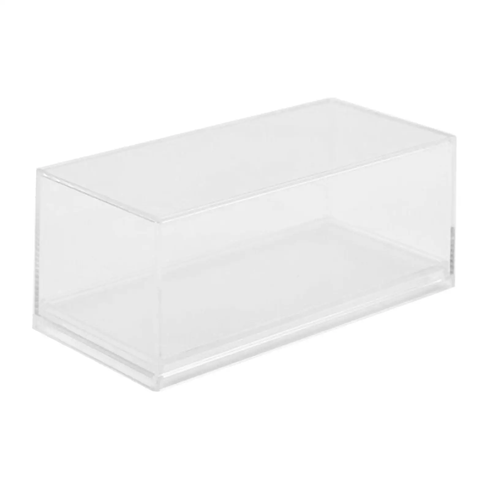 Clear Acrylic Display Case Container Tabletop Dustproof Showcase for 1/64 Scale Models for Collectibles Small Toys Dolls