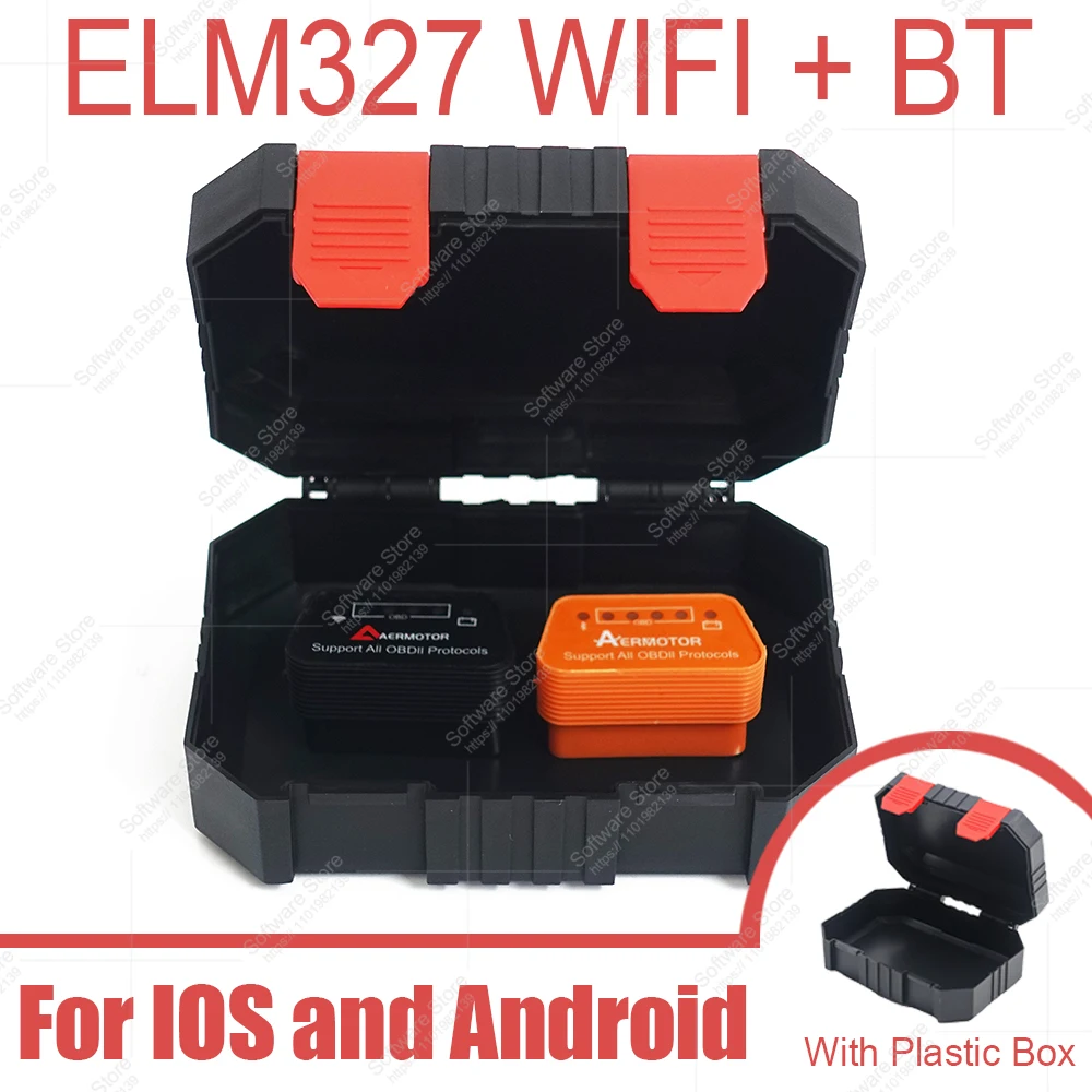 AER-MOTOR ELM327 WIFI V1.5 with Bluetooth 4.0 Read diagnostic trouble codes Definitions car Scanner tool DashCommand Engine RPM