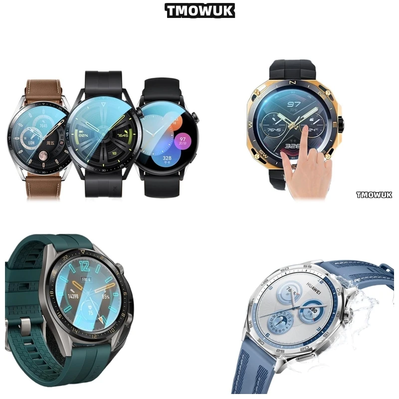 

For Huawei WATCH GT2 GT3 GT4 GT5 Pro Cyber Ultimate 41 42 43 46mm - 9H Hardness Tempered Glass, HD Clear, Anti-Scratch & Sensiti
