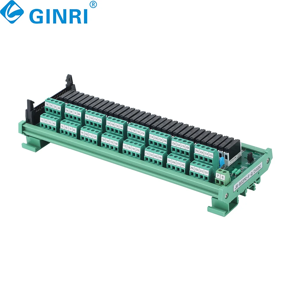 Ginri JR-B32PC-F-Q/24VDC 32 Channel Relay Module Board 40p MIL Connector Relay Module