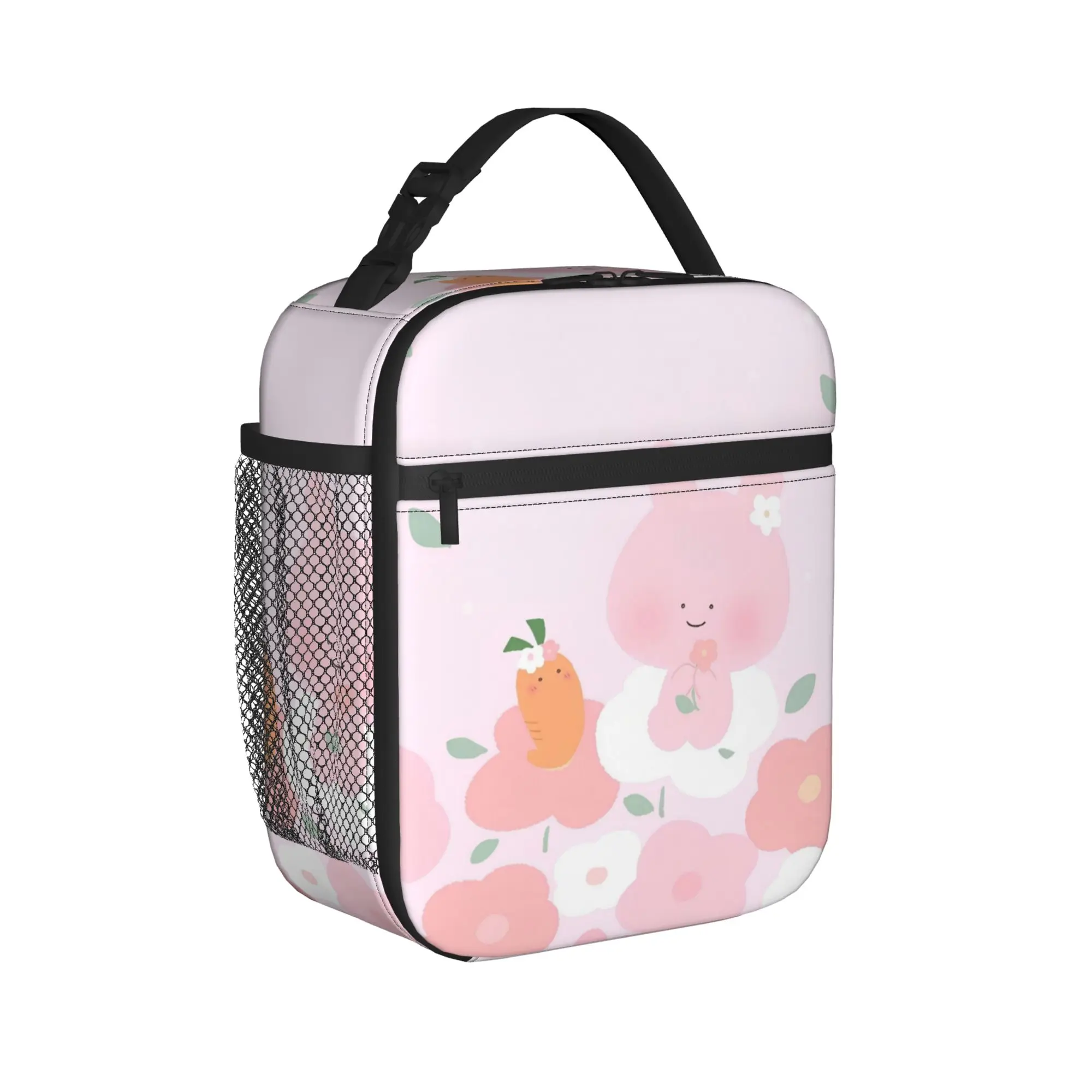 Asamimichaan Asleep Cartoon Insulated Lunch Bag Leakproof Cute Asamimi Lunch Container Cooler Bag Lunch Box Tote Food Bag