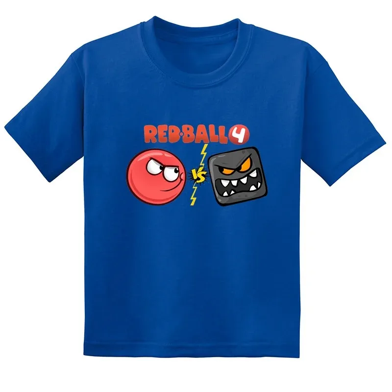 Hot Sale Red Ball 4 Print Cartoon Kids T-shirt Funny Baby Boys Girls Clothes Summer Fashion Children Cotton Short Sleeve T Shirt