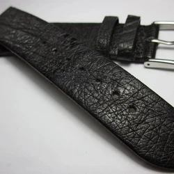 18 19 20 21 22mm Handmade Luxury High Quality Thin Soft Ostrich skin Genuine Leather Watchband Wristband Watch Belt Black Straps