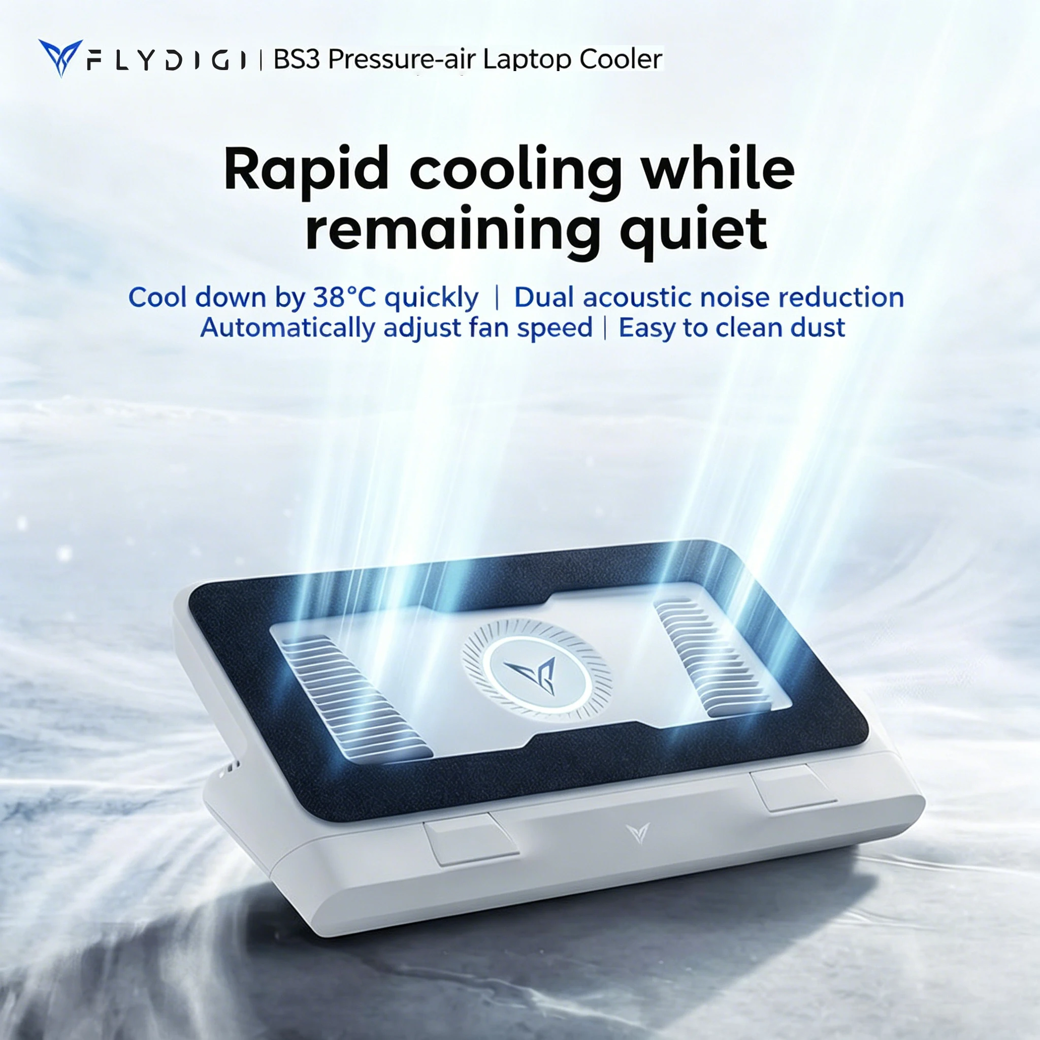 FLYDIGI BS3 Notebook Computer Pressure Air Cooling System for Temperature Control and Noise Reduction Gaming Laptop Cooling Stan