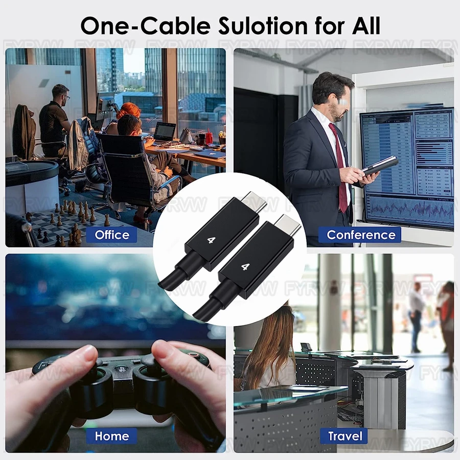 Kabel Thunderbolt4 USB C 40 Gb/s 8K@60Hz PD240W 100W Szybka ładowarka do MacBook Pro Samsung M1 Kabel Thunderbolt 4 do laptopa — zdjęcie produktu 6