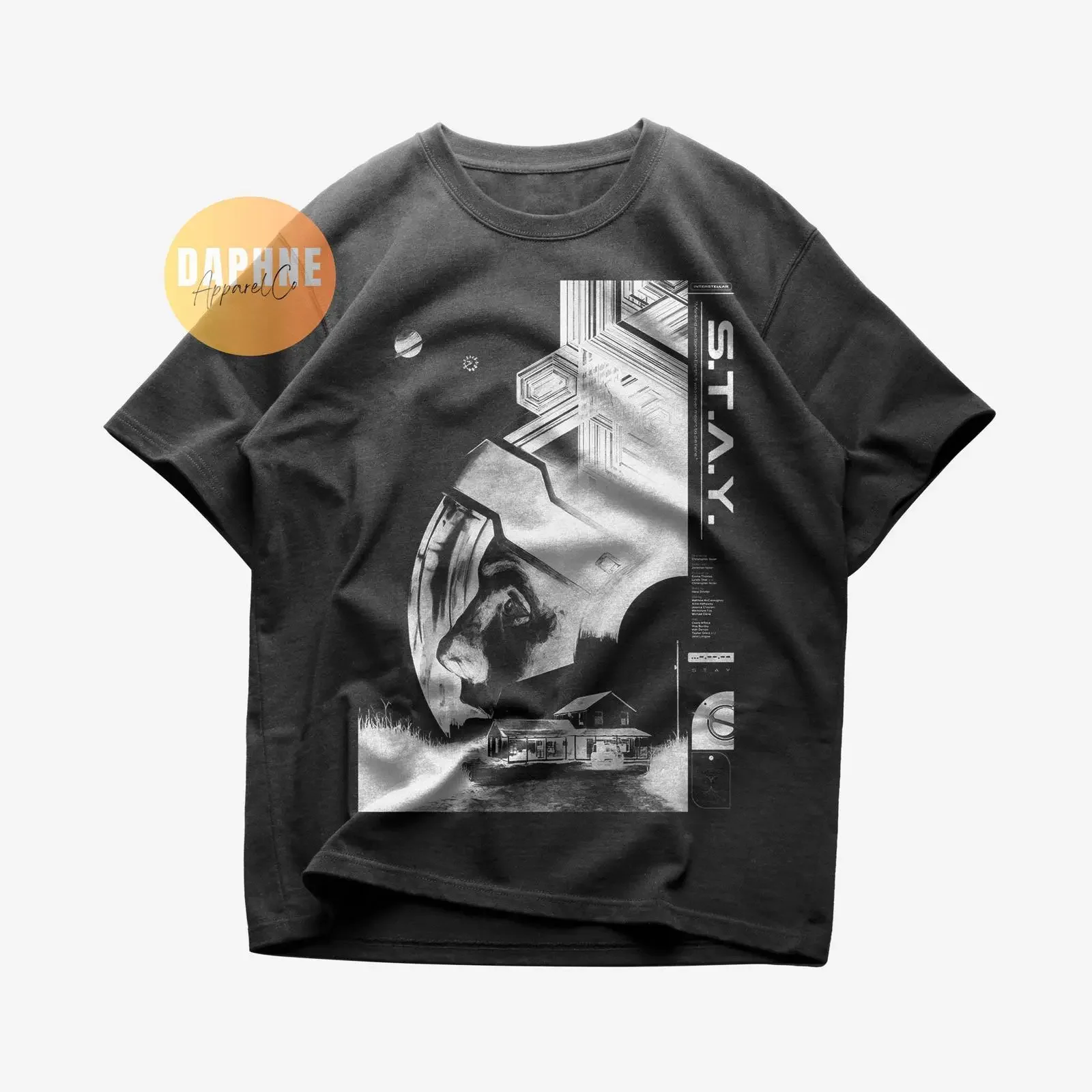Vintage Interstellar Space T Shirt Astronaut 100 Cotton tee vintage Washed Slightly Stretched designer clothes Breathable