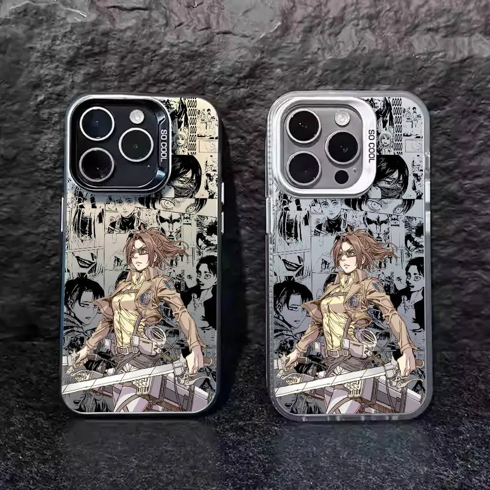 1 قطعة أنيمي H-Hange Zoe جراب هاتف ليزر IMD اللون فضي شل آيفون 17 16 15 14 13 12 11 الهواء برو ماكس زائد