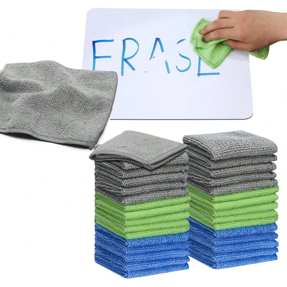 

Cleaning Cloth 6 X6 Cleaning Rags Reasonable Kitchen Towels Microfiber Towels Wash Dry Erase ClothGray Green Blue,30 Pcs,2