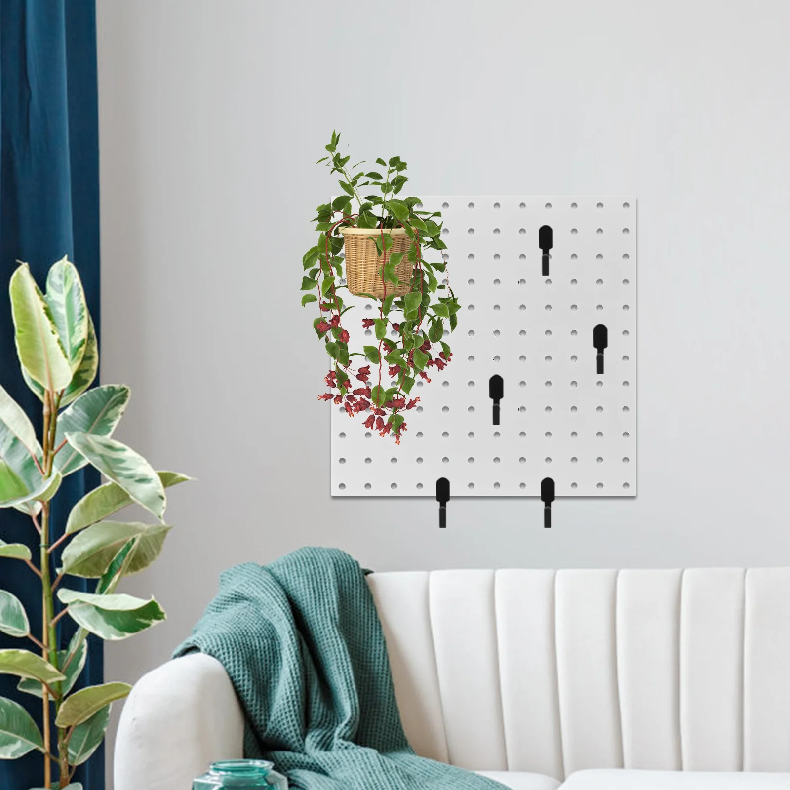 

40pcs Pegboard Hooks Black Space-Saving Wall Organizer For Kitchen Bedroom Office Hooks For Utensils Tools Clothes