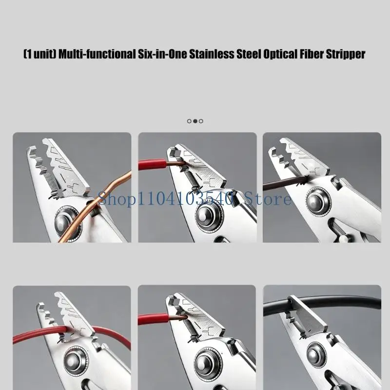 02DC Multipurpose Fiber Optics Wire Stripper Tool With Comfortable Grip And Customizable Depth Settings For Different Cables