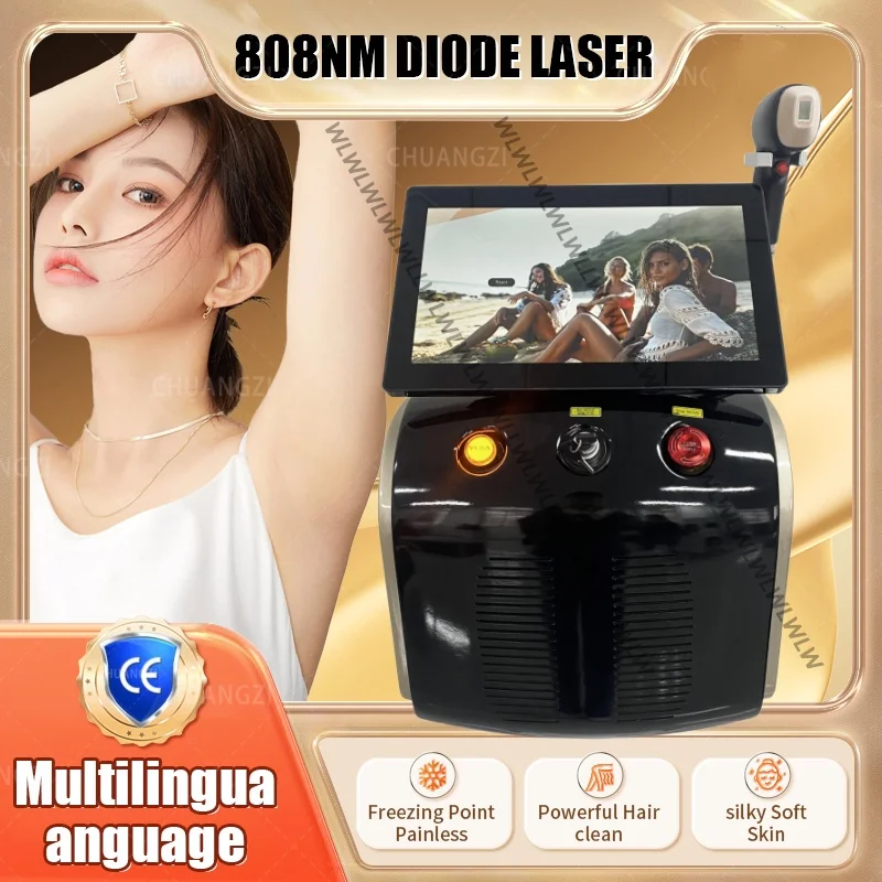 2025 Portable 4-Wave Intense Pulse Light Painless Permanent Diode Ice Titanium Laser Hair Removal Device