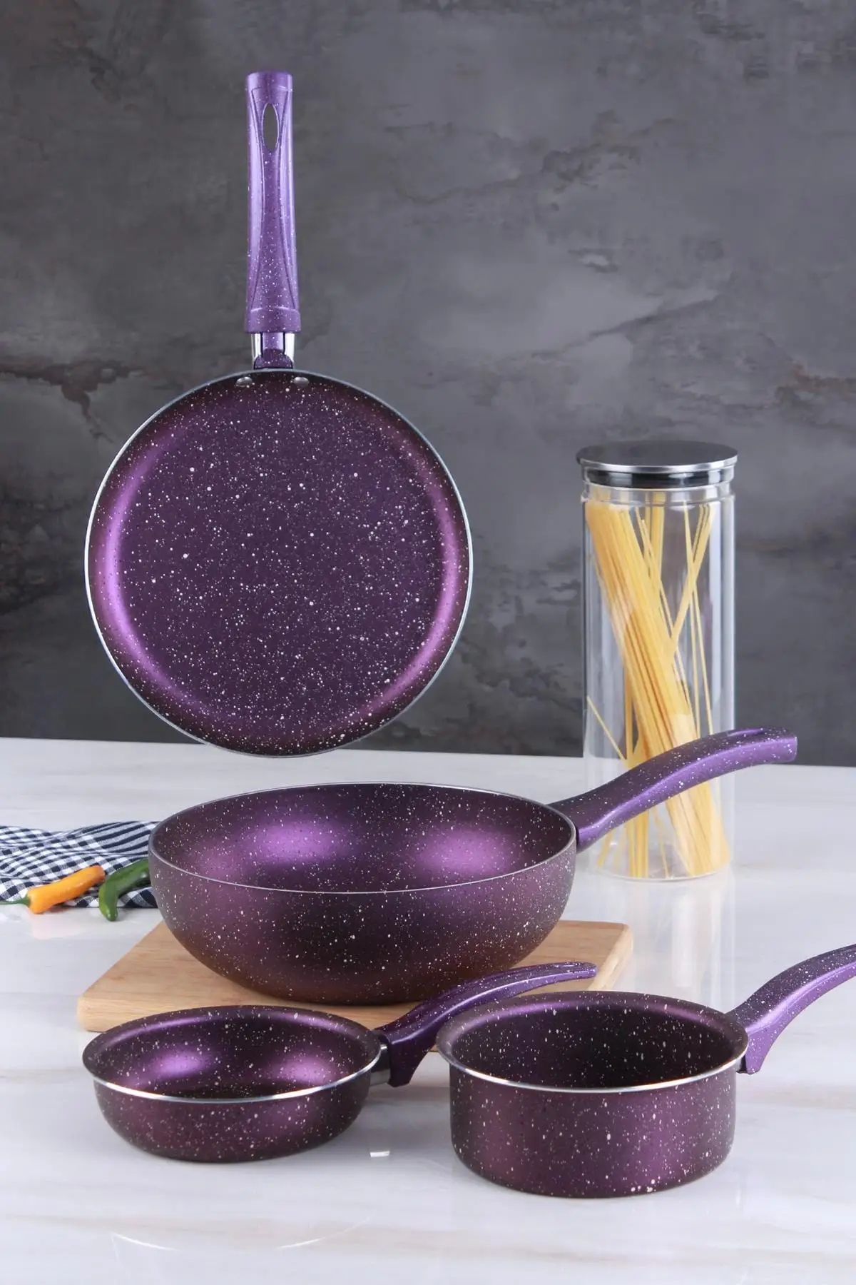 Marlin 4 Piece Granite Pan Set