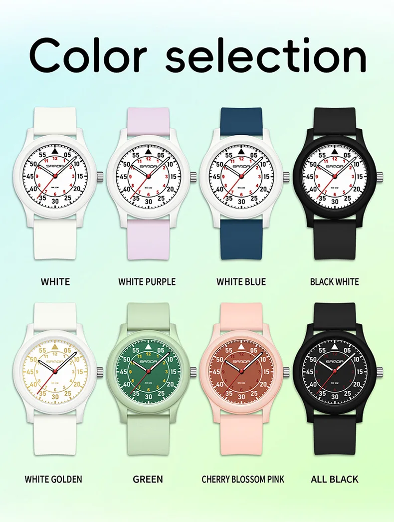 SANDA 3268 Quartz Watch for Men Women 3ATM Waterproof TPU Strap ABS Case Casual Student Wrist Watch
