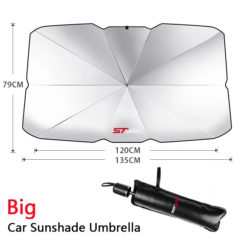 Car Sunshade Umbrella Car Front Window Sunshade Cover For Ford ST STLine Focus x 2 3 Kuga FIESTA MONDEO