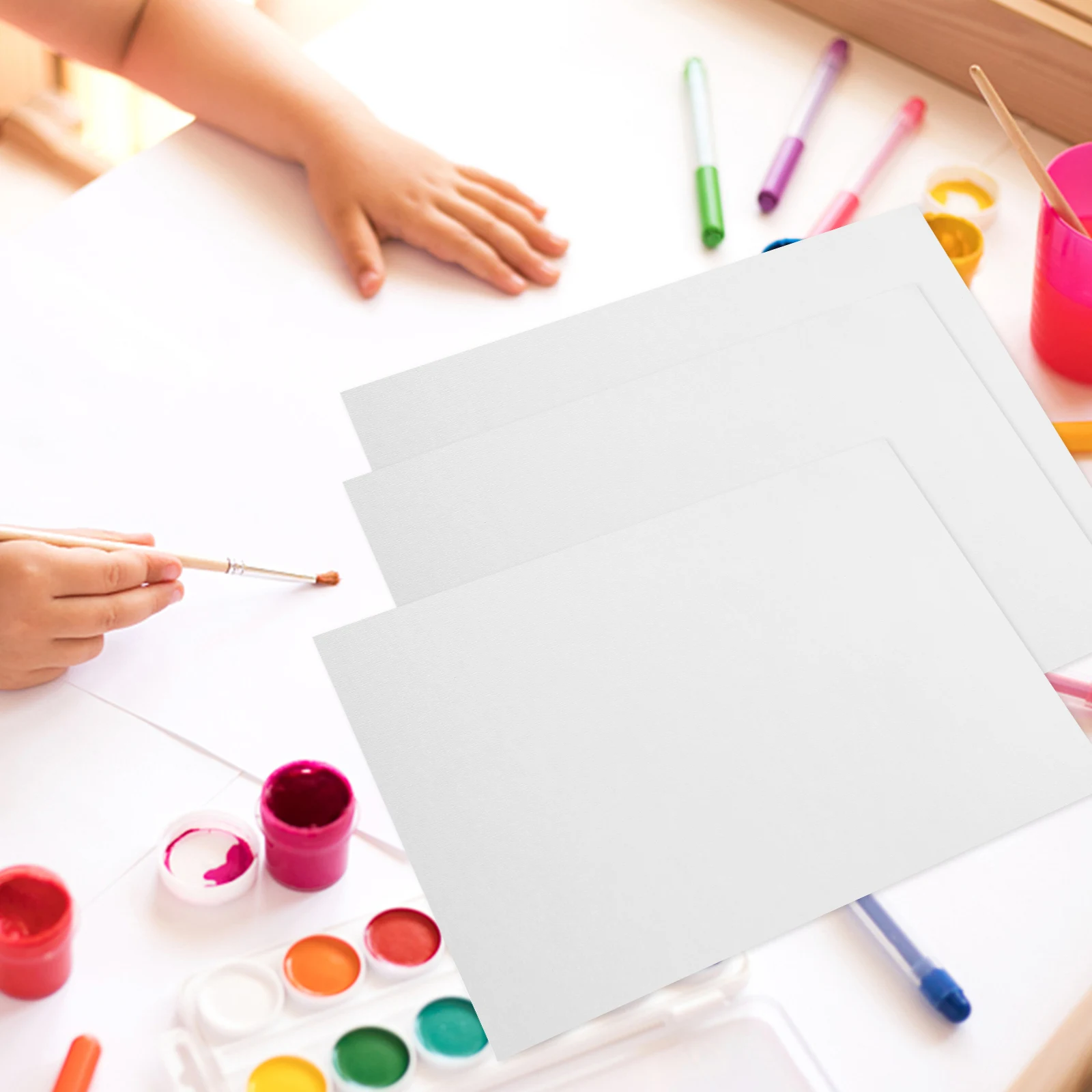 

50 Sheets Watercolor Paper 160gsm Thick 8k Textured Cotton Pads Bulk Colors Students Artists Painting Drawing Sketching Art
