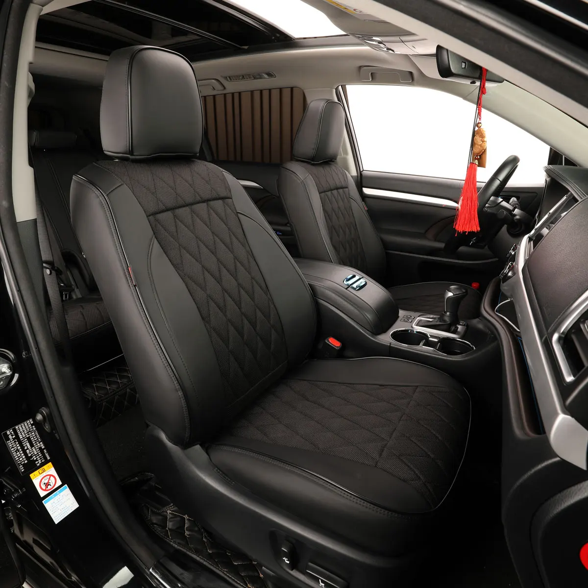 EKR Custom Fit Car Accessories Seat Covers 7/8 Seats Full Set For Toyota Highlander 2014-2026 XLE/Limited/Platinum Leather