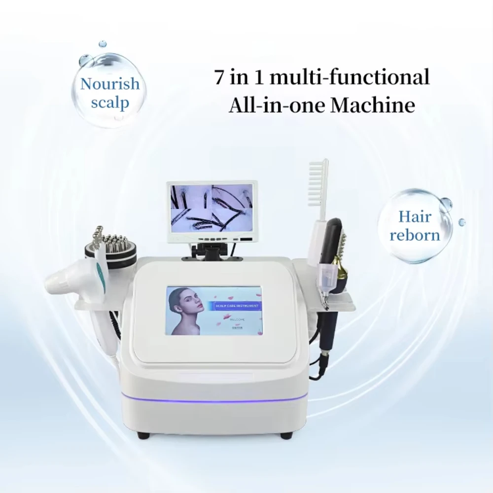 Portable 7inch Skin Analysis Machine Hair Scalp Analysis Facial Skin Analyzer With High-Definition Detector