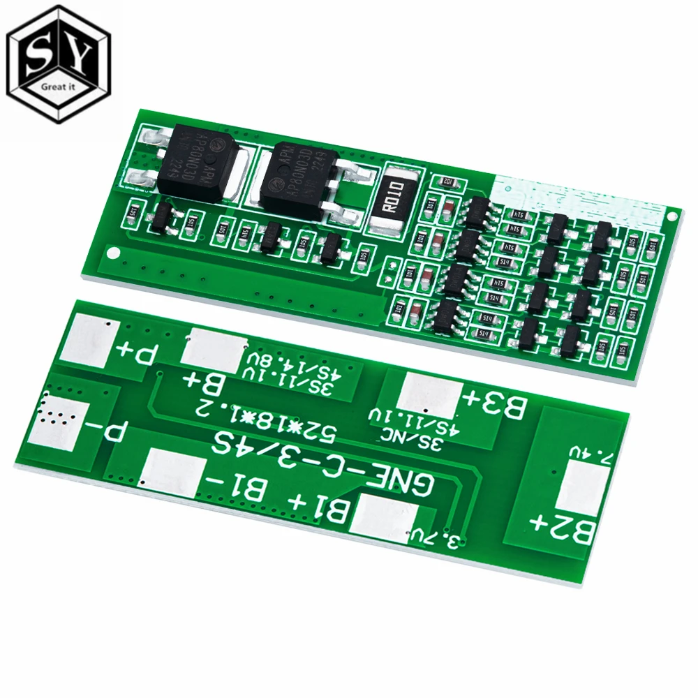 4S 8A Polymer Li-ion Lithium Battery Charger Protection Board For 4 Serial 3.7 Li-ion Charging Protect Module BMS