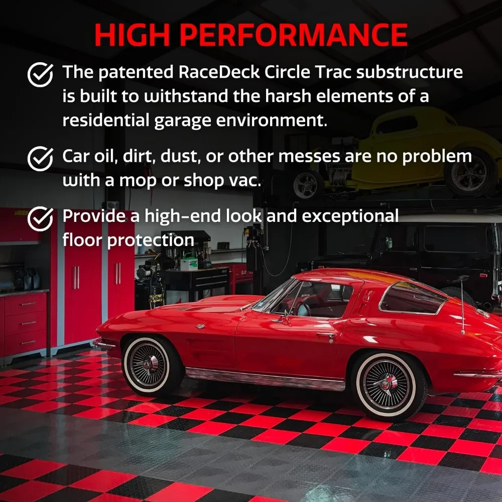 بلاط أرضية جراج كوبوليمر شديد التحمل غير قابل للانزلاق، أرضيات وحدات متينة، سهلة التركيب، حل طويل الأمد