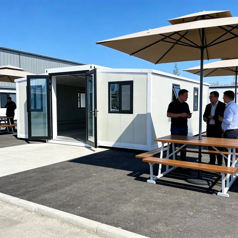 Customizable Rustic Double-Wing Folding Prefabricated Steel Structure Container Mobile Room Extendable Luxury Hotel Bedroom
