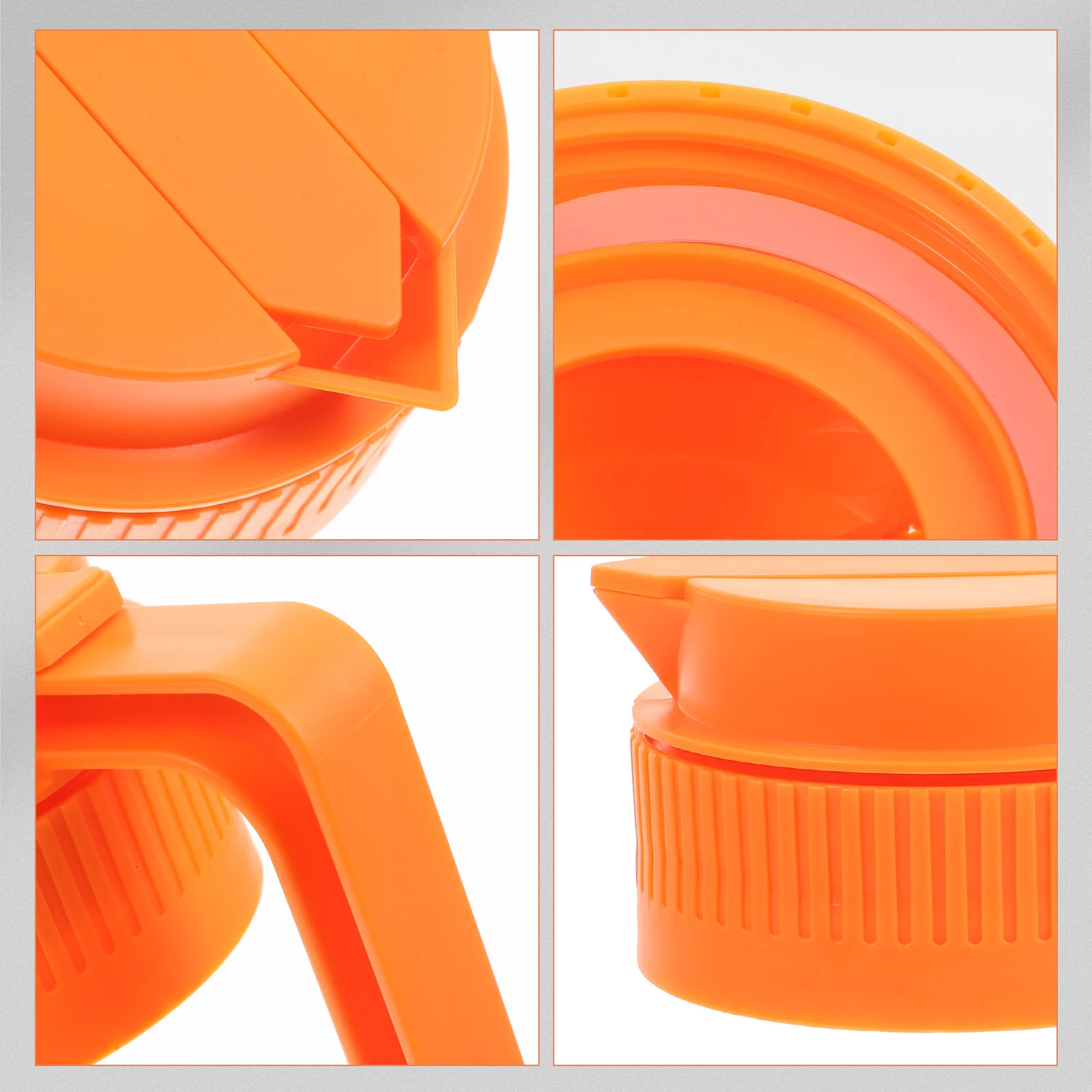 

2pcs Mason Jar Lids Reusable Leak-Proof Plastic Covers with Handle Spout Wide Mouth Compatible Anti-Leak Protection for Glass