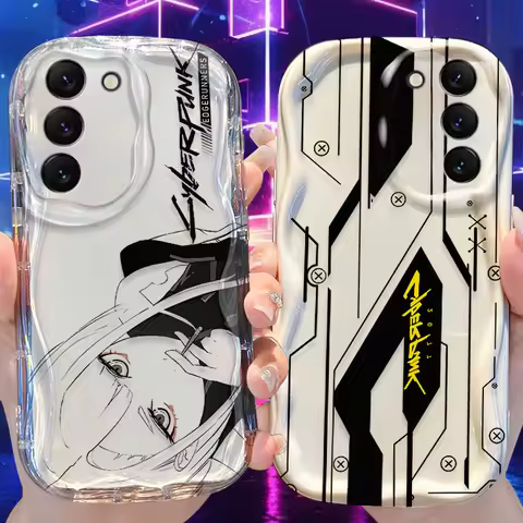 C-Cyberpunks Wave Case for Samsung Galaxy S25 S24 S23 S22 S21 Ultra Plus S20 FE A73 A72 A71 A56 A55 A54 5G A52 A52S A51 4G Cover