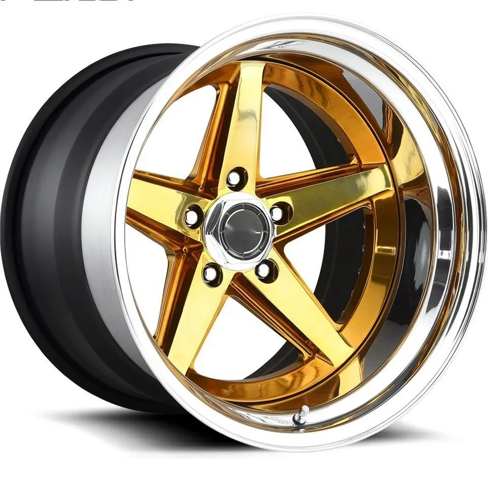 Custom New Type Double Color Forged High Strength Wheel 16/17/20/21 Inch deep concave dish 5X114.3 5X120 Passenger Car Wheel