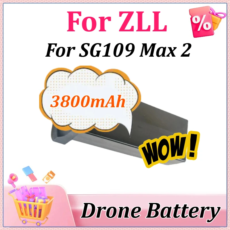 

Аккумулятор для дрона 7.4V 3800mAh для ZLL SG109 Max 2, сменные аккумуляторные батареи, мощные запасные части, высокая емкость