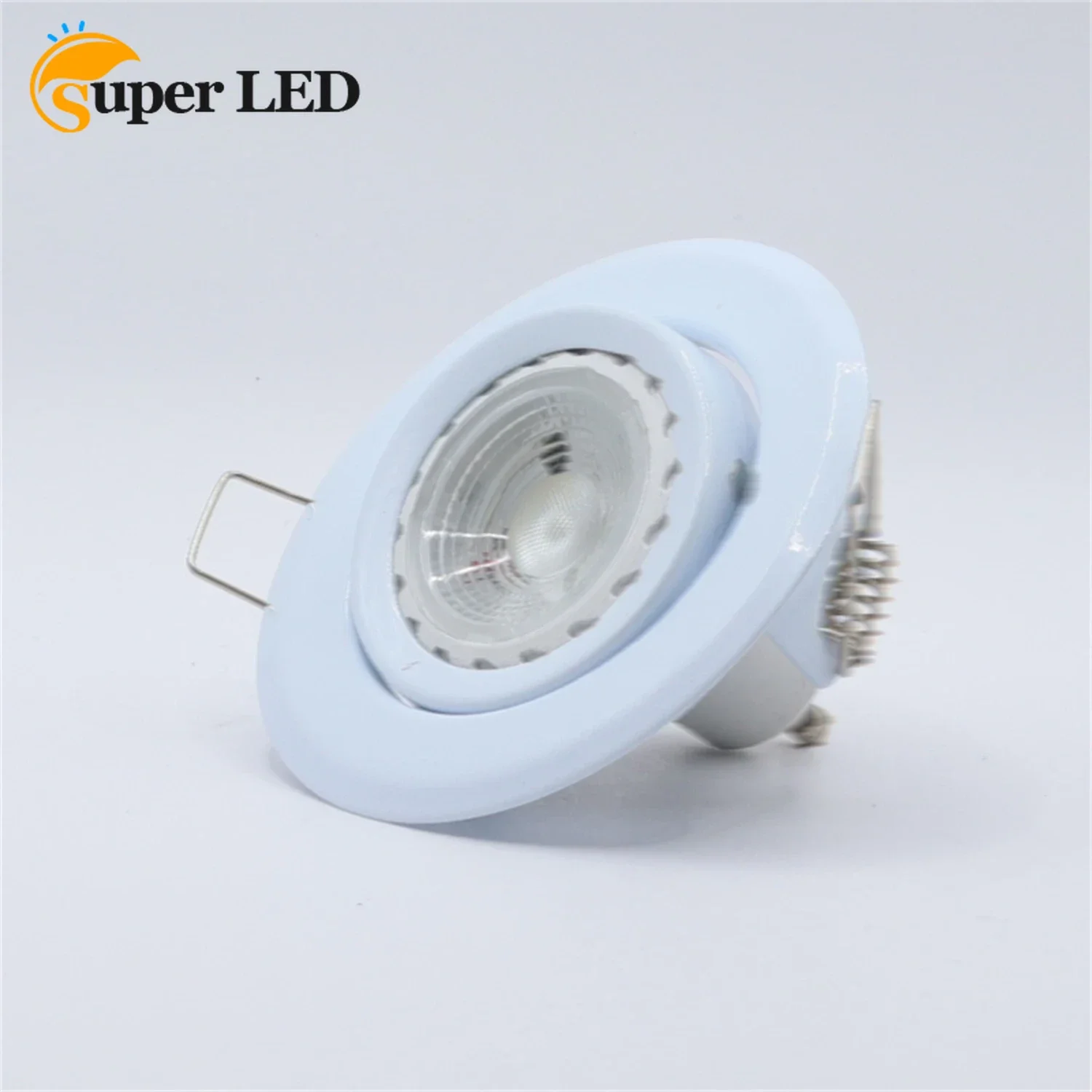 White Color Downlight Frame Round Iron Metal MR16 GU10 Cut Hole 62mm Spot Lighting Fitting