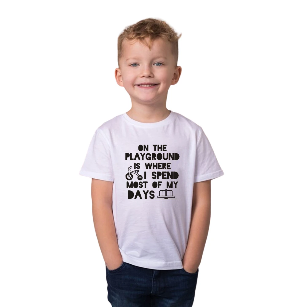 On The Playground Is Where I Spent Most of My Days Old School Shirt Fresh Prince Kids Toddler T-shirt Funny Humor Kids Tops Tees