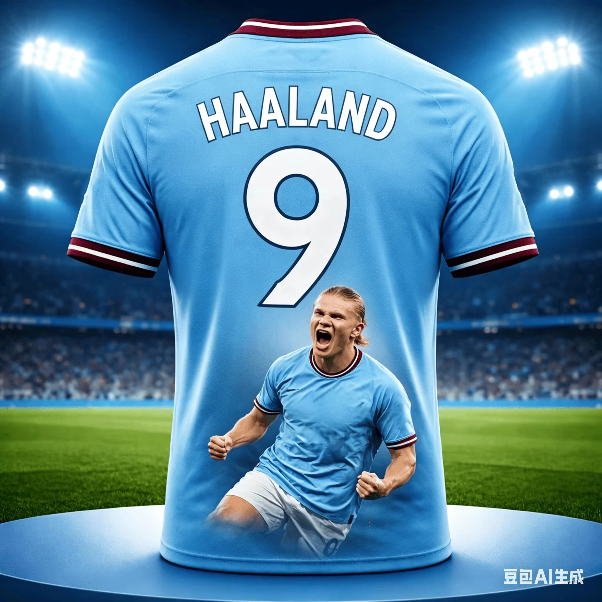 Fan-exclusive Haaland No. 9 Adult and Kids 3D Printed Jersey, Sports Casual Supporting Breathable Short Sleeve