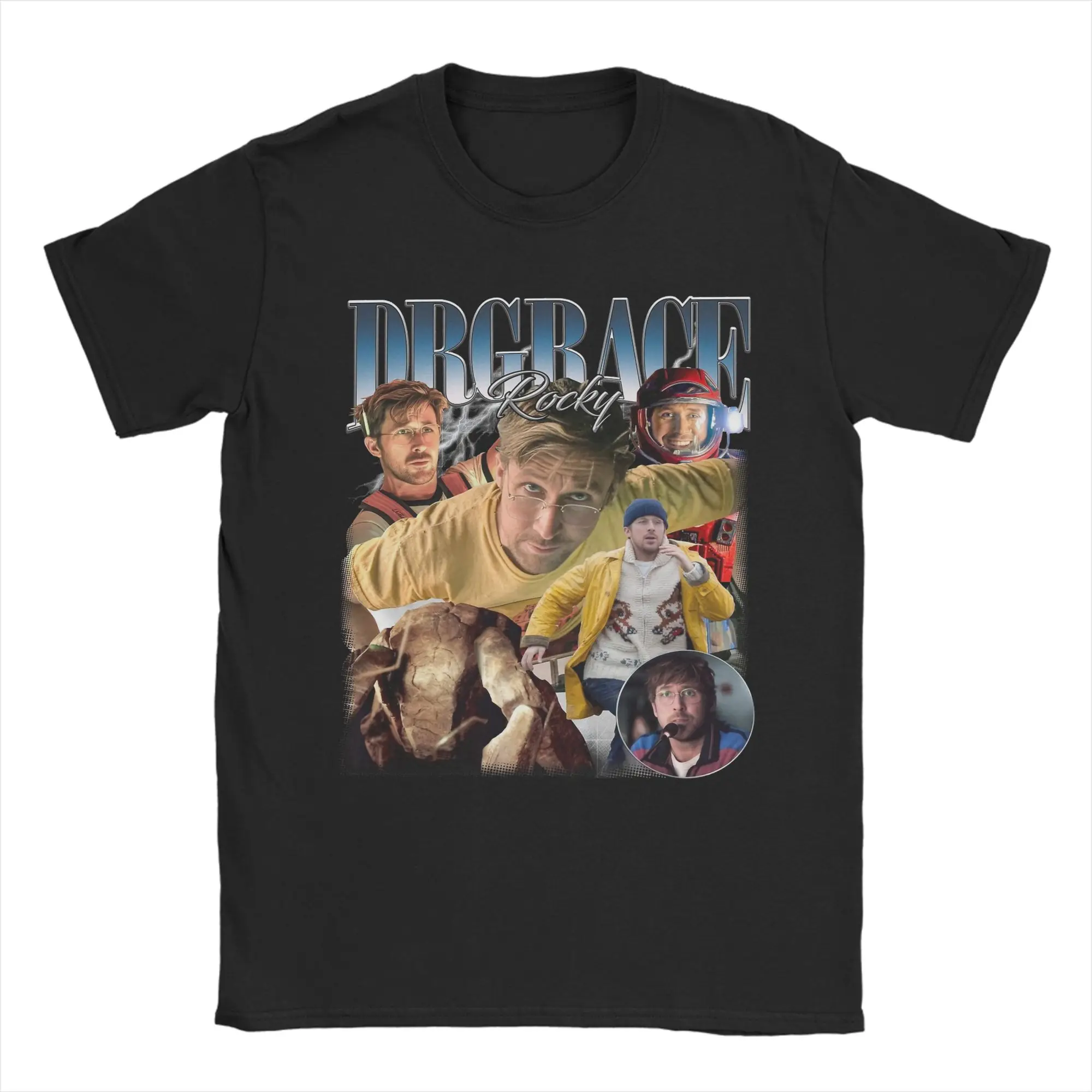 Vintage Ryland Grace Project Hail Mary T-Shirts Men Crewneck 100% Cotton T Shirts Ryan Gosling Short Sleeve Tee Shirt Clothes