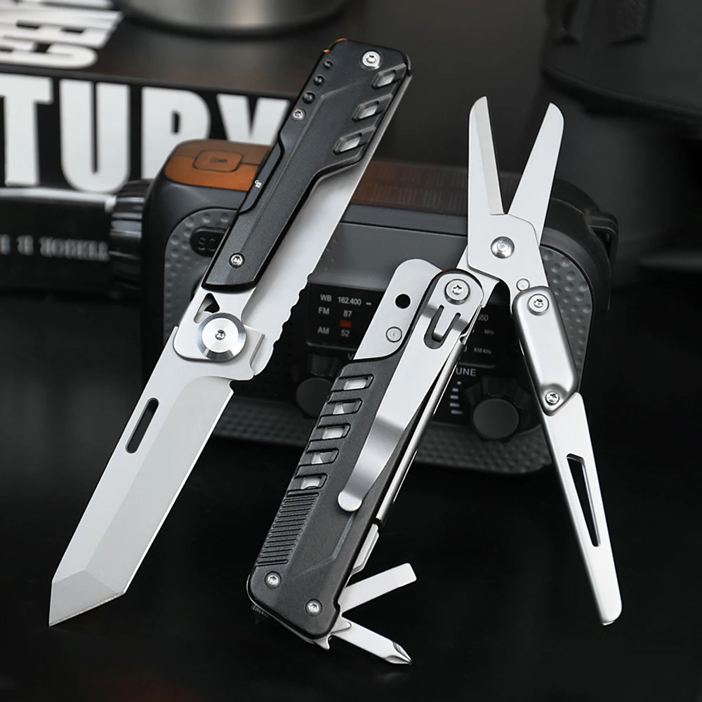 

Compact Multitool Pocket Knife EDC Gear And Gadgets For Men Multi Purpose Tools Scissors Outdoor Survival Camping Hiking Knives