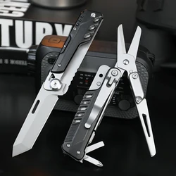 Compact Multitool Pocket Knife EDC Gear And Gadgets For Men Multi Purpose Tools Scissors Outdoor Survival Camping Hiking Knives