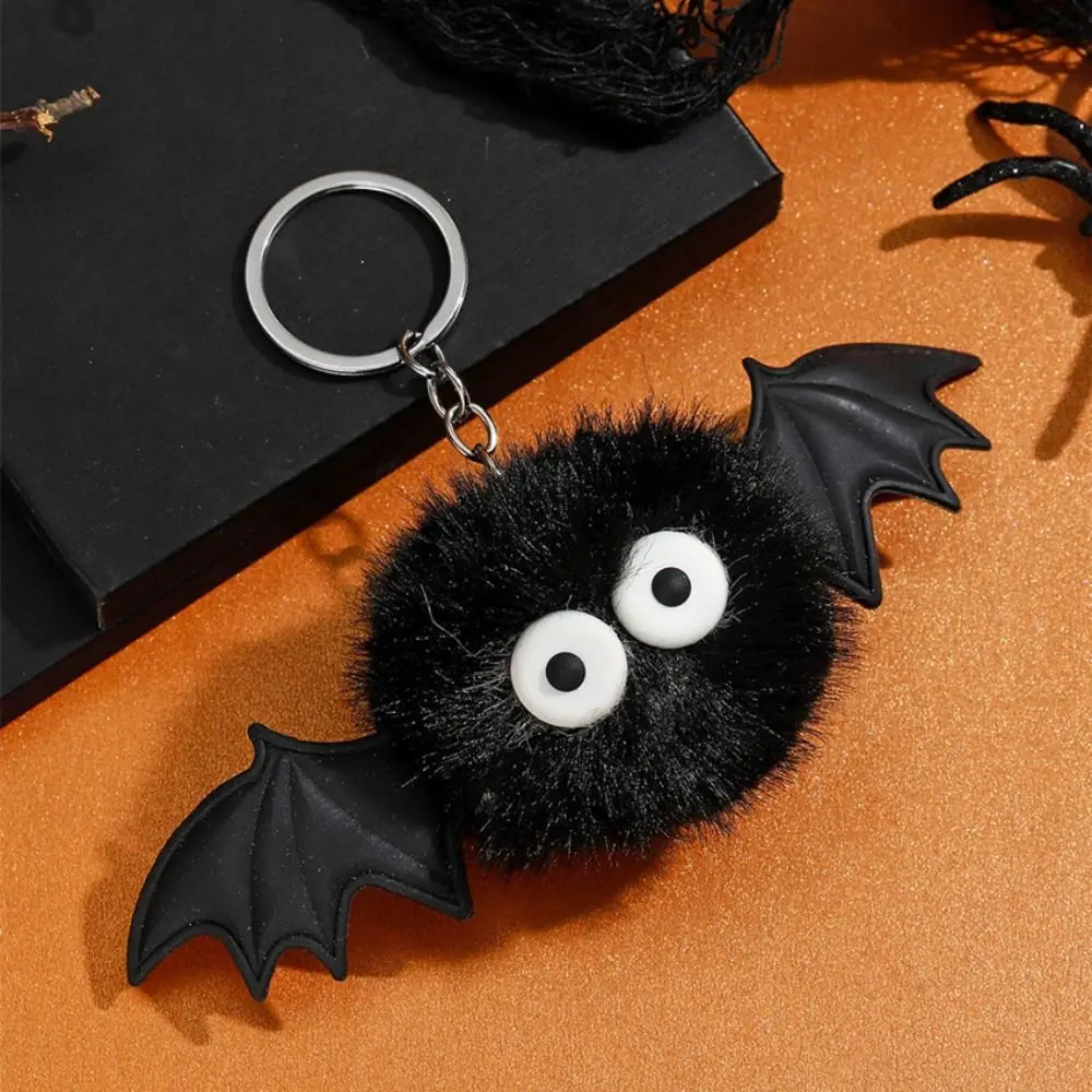 Cute Plush Pendants Plush Bat Doll Keychain Bag Pendants Car Hanging Halloween Keychain Key Holder Bag Charms Halloween Decor