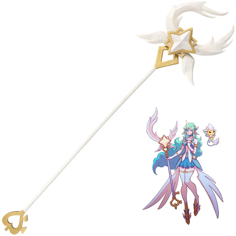 

180cm Hot Game LOL Star Guardian Soraka Wand Weapon Cosplay Halloween Christmas Gift Fancy Stage Performance Props Anime Decor