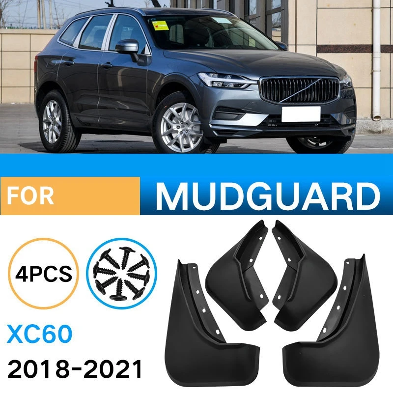 Mudflap Cho Volvo XC60 2018-2021 Fender Chắn Bùn Cận Vệ Bắn Sập Chắn Bùn Phụ Kiện