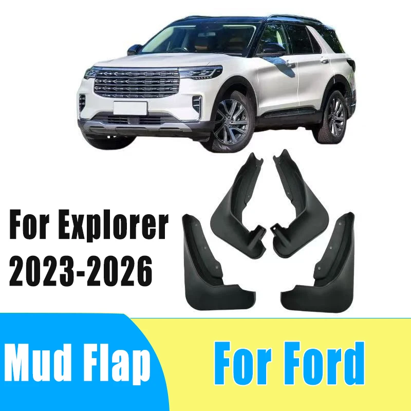 

4pcs Automotive Tire Mudguard Waterproof Prevent Mud Splashing Car Mud Flap Fender Trim Accessories For Ford Explorer 2023-2026