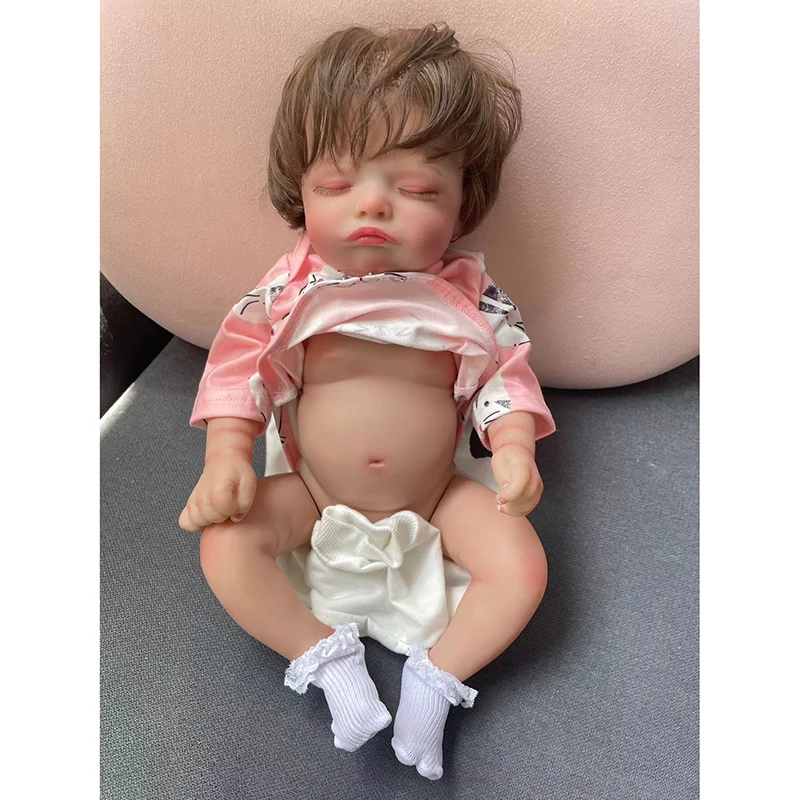 

45CM Newborn Baby Reborn Rosalie Full Silicone Body Real Looking Reborn Baby Doll Hand Paint Multiple Layers with Visible Veins