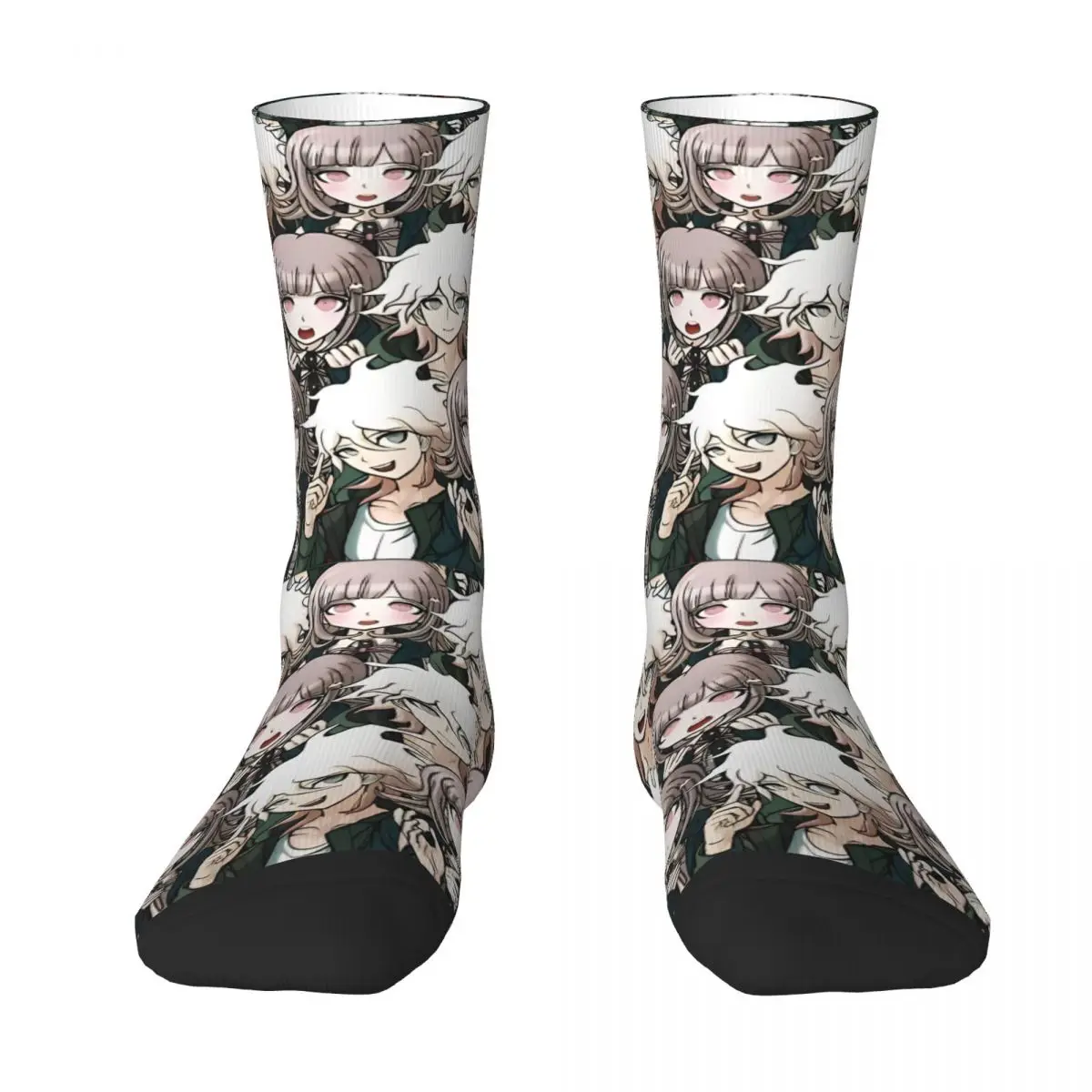 Nagito Komaeda Chiaki Nanami Socks Casual Stockings Adults Men Comfortable Running Sports Socks Autumn Graphic Anti Sweat Socks