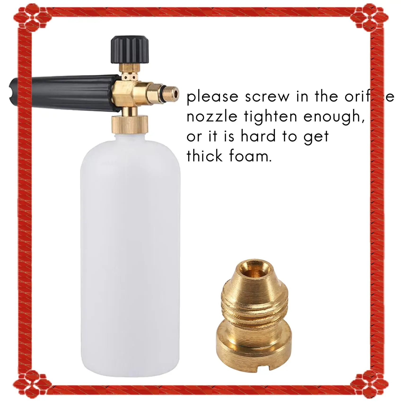 

Доставка в течение 24 часов, 4 насадки для пенопластовой пушки и 10 шт. пеногенератор, универсальное сопло с резьбой 1,1 мм и сетчатое фильтр