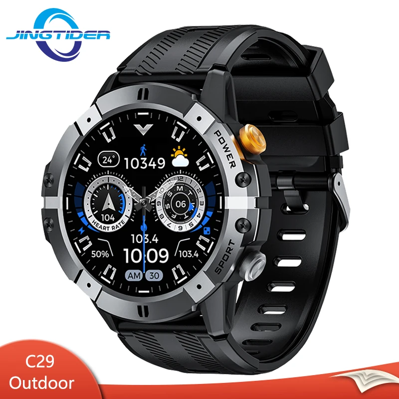 C29 Outdoor Rugged Smart Watch Bluetooth Calling IP68 1ATM Waterproof 1.52