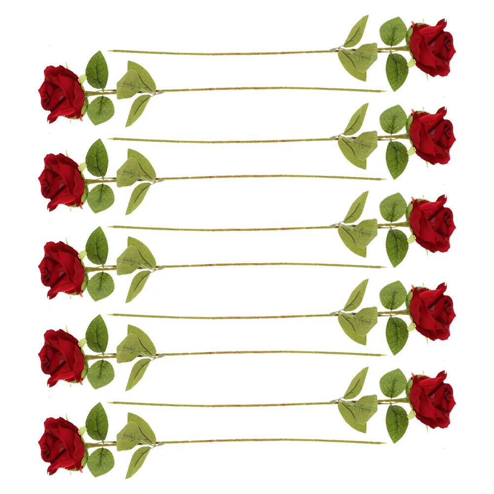 

10 Pcs Artificial Rose Decorative Flowers Simulation Plants Valentines Day Decorations Wedding Centerpieces for Tables Cloth