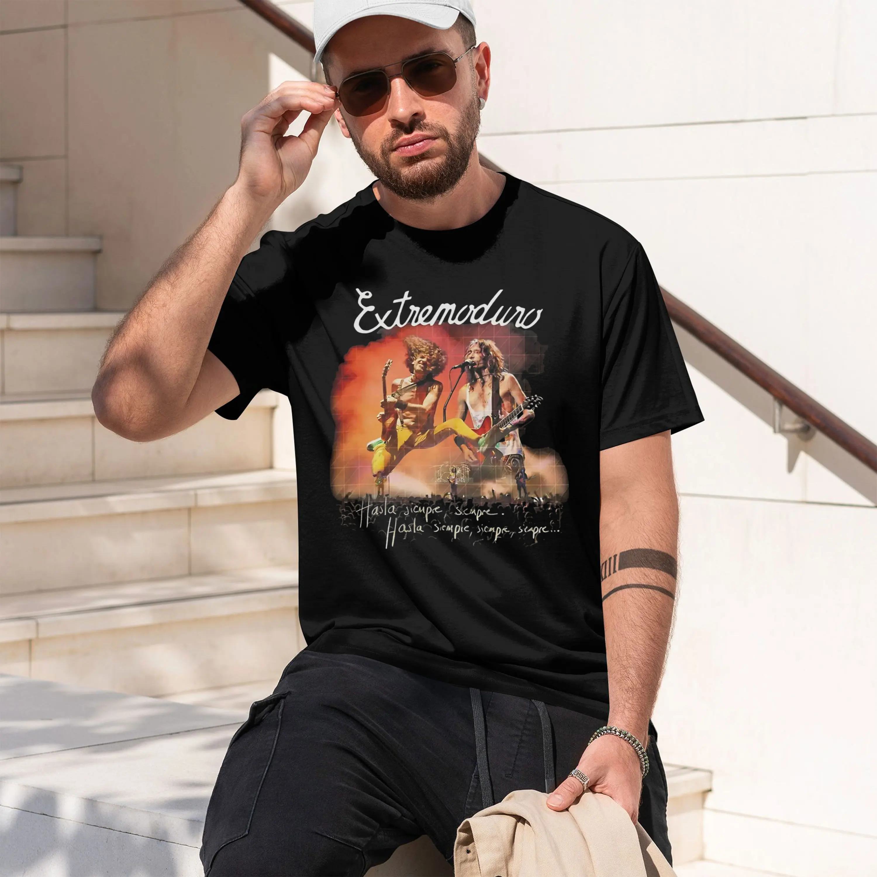 Retro Rock Style Men's T-Shirt Extremoduro Band Performance Graph Summer Casual Wear For Lovers And Rock Fans 2026 New Model Sho